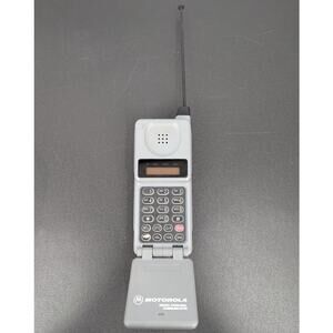 Motorola Digital Personal Communicator CellularOne Vintage 90s Flip Phone Gray